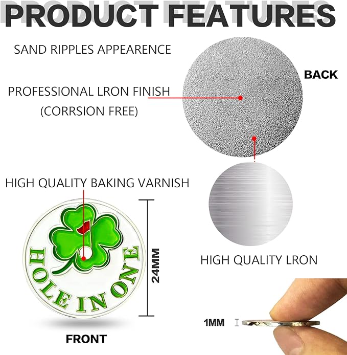 Amy Sport Golf Ball Markers Assorted Patterns Fits All Magnetic Golf Tools - Image 2