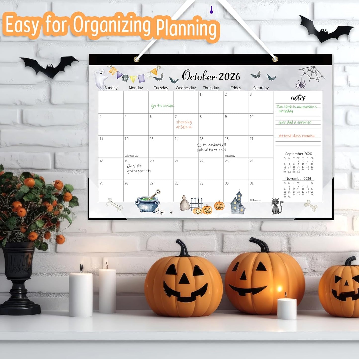 GuassLee Monthly Desk Calendar 2026-2027 - 18 Months 17" x 11.5" Calendar from Jan. 2026 to Jun. 2027, Monthly Planner with Watercolor Design Corner Protectors for Office School Home Organizing