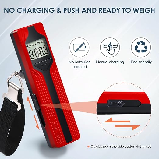 travel inspira Luggage Scale Battery-Free, Travel Essentials, Portable Handheld - Image 3