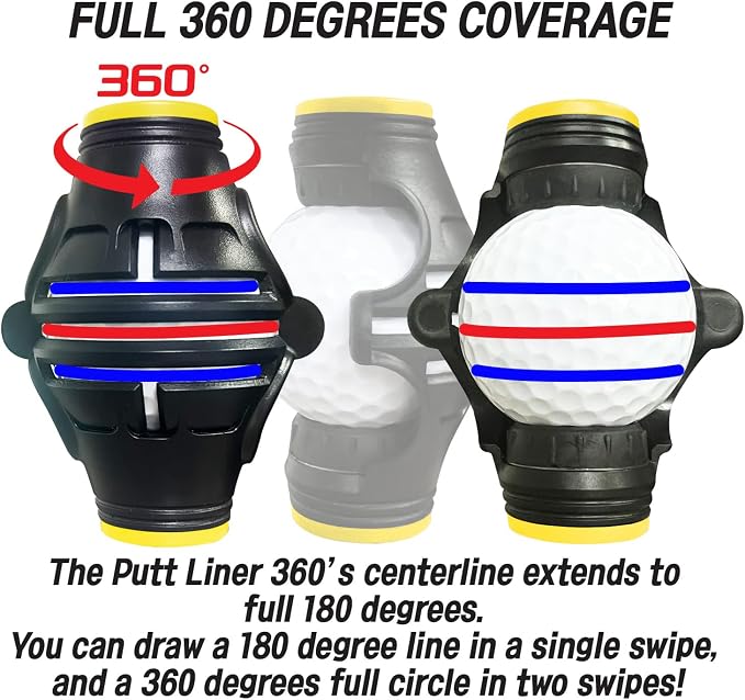Putt Liner 360 Golf Ball Marker | 360 Degree Line Drawing Alignment Accessory - Image 2