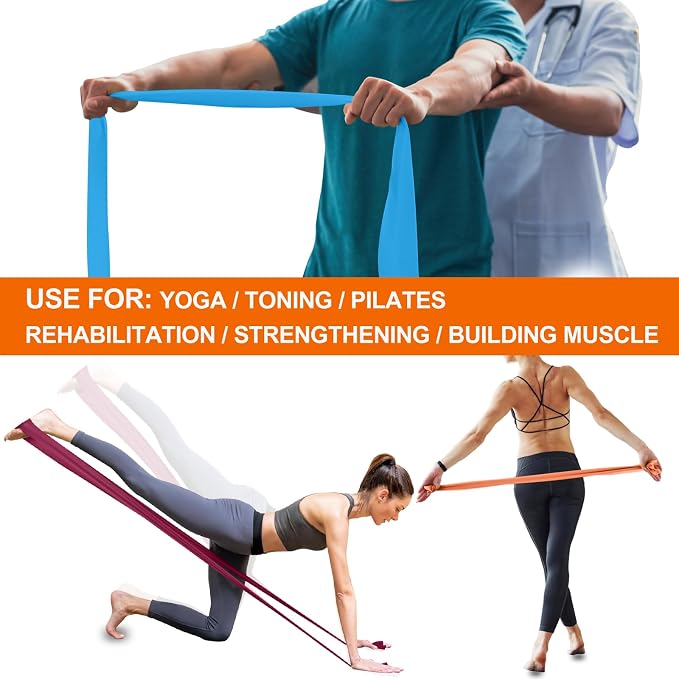 Resistance Bands, Professional Long Non-Latex Elastic Stretch Bands, Exercise - Image 6
