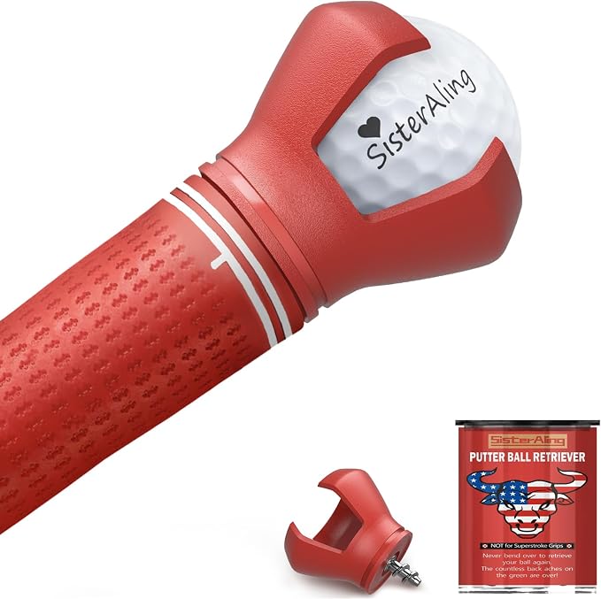 3-Prong Golf Ball Retriever Grabber Pick Up, Back Saver Claw Put On Putter Grip by SisterAling
