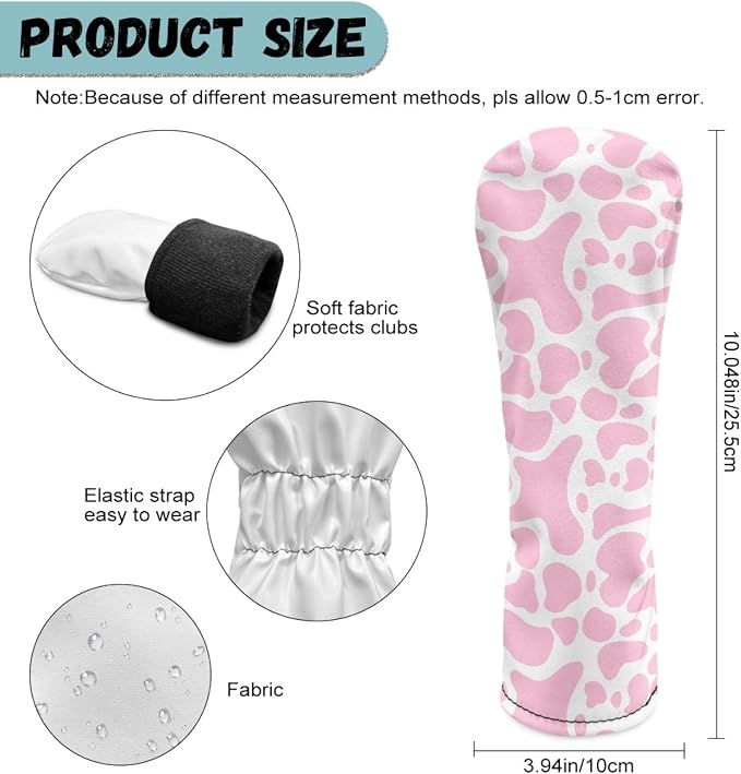 Golf Club Head Covers for Club Protective, Waterproof PU Leather Driver Fairway - Image 6