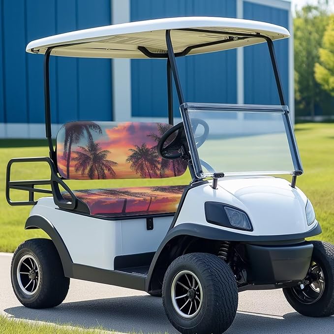 Fashion Print Golf Cart Seat Covers 2 Passenger Golf Cart Backrest Cover Golf - Image 3