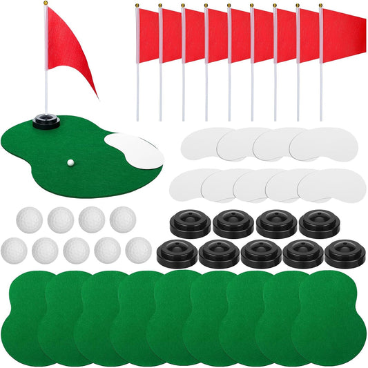 9 Set Golf Flag Centerpieces for Table Hole in One Party Decorations Include Ball Sand Trap Red Flags Plastic Flag Stand for Masters Golf Themed Christmas Birthday Party Decor