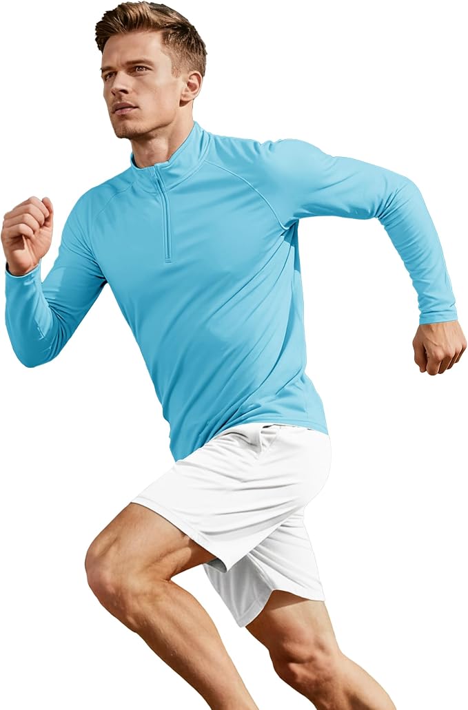 Boladeci Men's UPF 50+ Sun Shirts 1/4 Zip Long Sleeve SPF UV Protection - Image 5