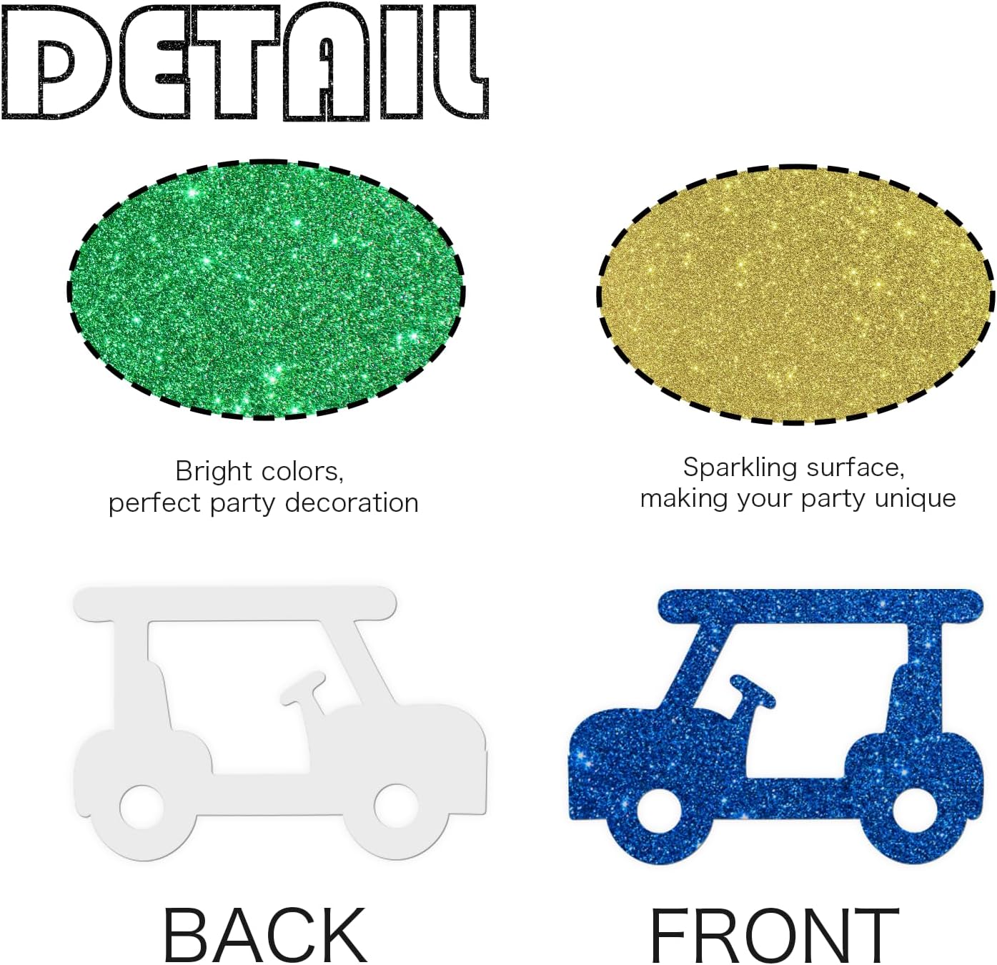 120pcs Golf Confetti - Golf Themed Table Decoration Scatters - Birthday Party Favors Kit - DIY Crafts