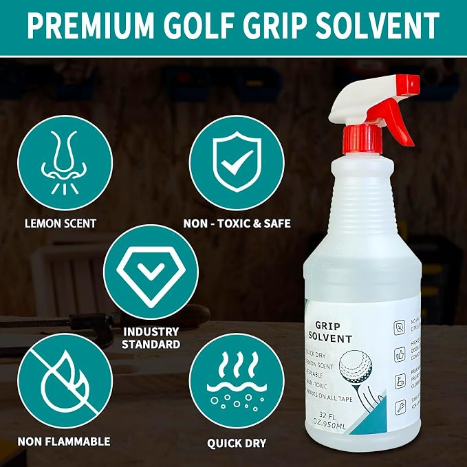 Crestgolf Professional Golf Grip Solvent 32 OZ Solvent Light &Mild Lemon Scent - Image 2