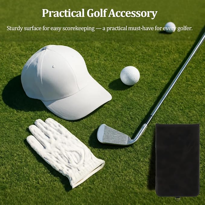 Leather Golf Scorecard Holder, Score Card Holder Golf, Yardage Book Cover - Image 3