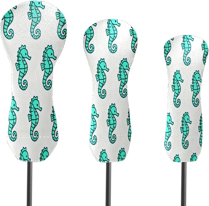 3 Pack PU Leather Golf Club Head Covers - Image 2