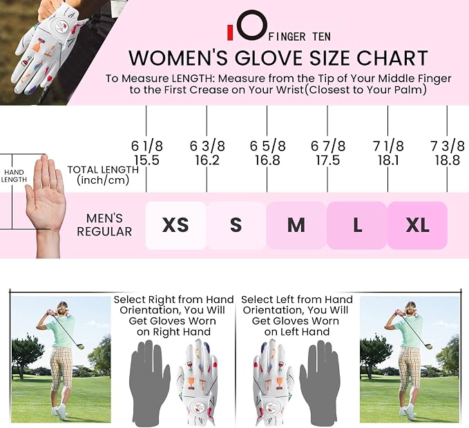 Golf Gloves Women with Ball Marker 2 Pack, Right Handed Golfer Left Hand - Image 5