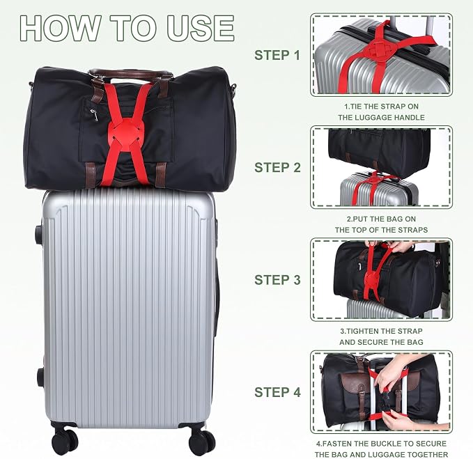 Adjustable Luggage Straps, Suitcase Elastic Strap Bag Bungee - Image 5