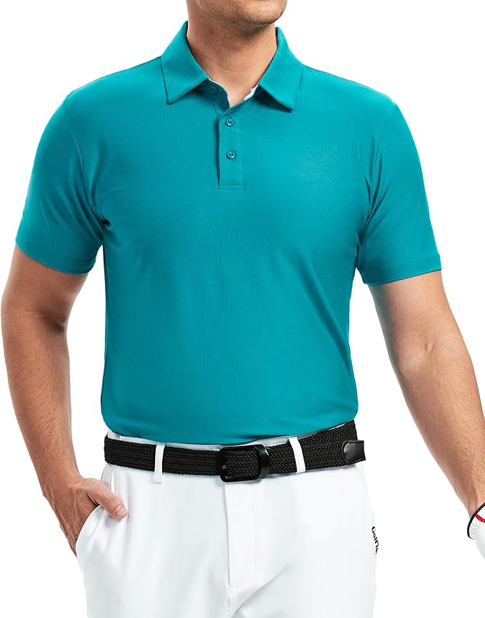 Alex Vando Mens Golf Shirt Moisture Wicking Quick-Dry Short Sleeve Casual Polo - Image 3