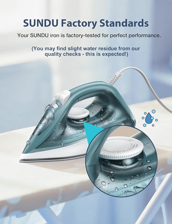 Iron Steamer for Clothes, Ceramic Soleplate, 500 Microsteam Holes, Powerful - Image 8