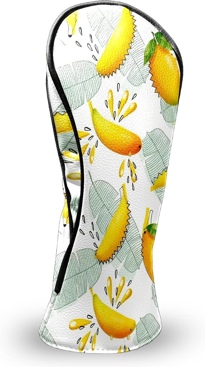 Premium Leather Golf Club Headcovers, Mango Pattern Fits Driver Hybrid Fairway - Image 7