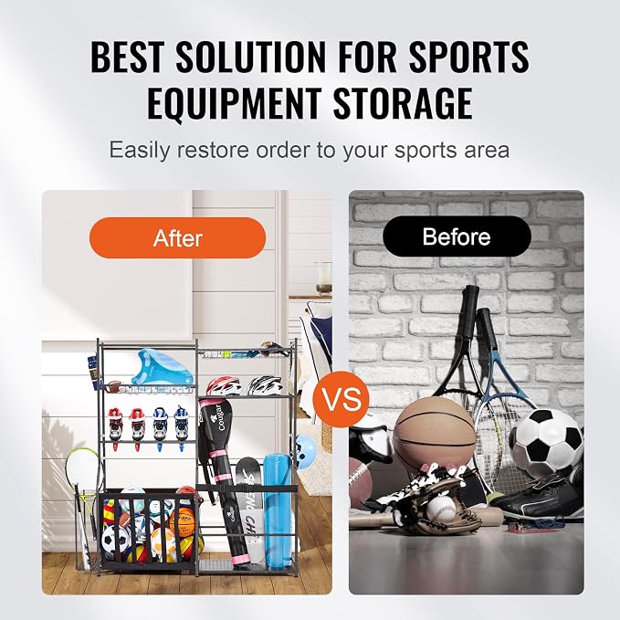 VEVOR Golf Bag Organizer, Golf Bag Storage Rack Stand Holder, Sports Equipment - Image 3