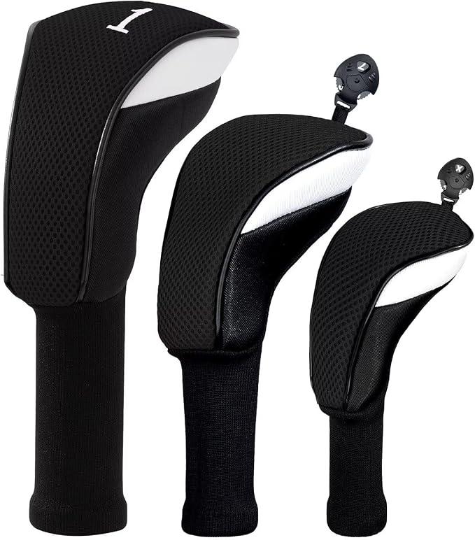 Golf Club Head Cover for Driver Fairway Hybrid 3 Pcs Woods Headcovers, Golf by Unknown