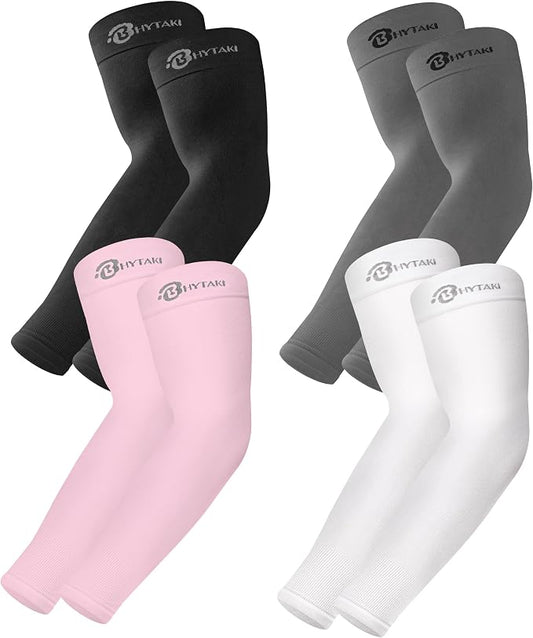 BHYTAKI UV Sun Protection Arm Sleeves, UPF 50 Sports Cooling Arm Compression by BHYTAKI