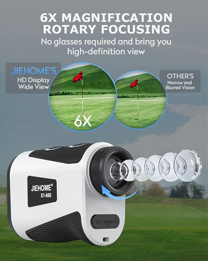 X1 Golf Rangefinder with Slope, Flagpole Lock and Vibration, 660/1100YDS Laser - Image 5
