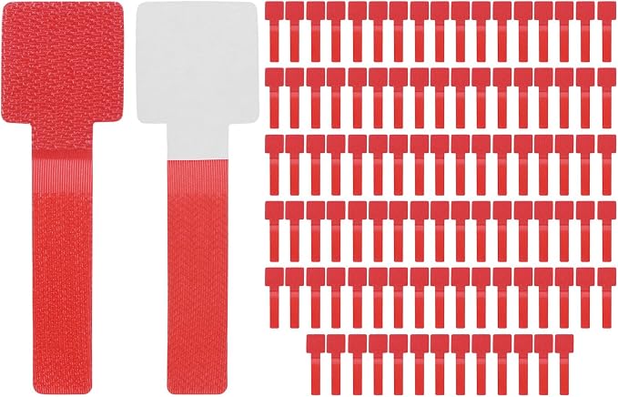 100-Pack Hook and Loop Cable Ties, 3.5 x 1.1 Inch Adjustable Self-Adhesive Cord - Image 7