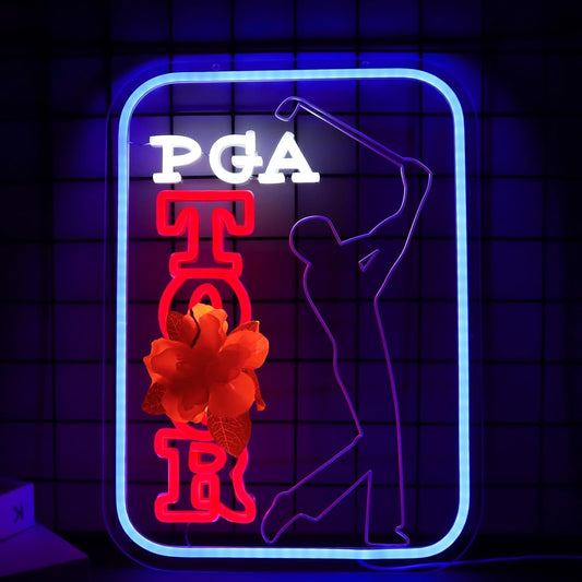 Golf Neon Signs for Wall Decor, Dimmable Led Signs for Bedroom, Powered by USB11.4 * 15.7inch,Light Up Signs for Golf Club Sports Bar Man Cave Party Decor