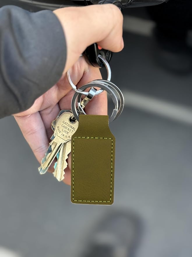 LaserGram Rectangle Keychain, Coat of Arms Germany, Personalized Engraving - Image 6