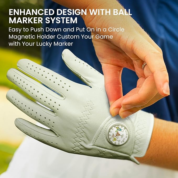 FINGER TEN Golf Gloves Women All Premium Cabretta Leather 1 Pack, Soft - Image 4