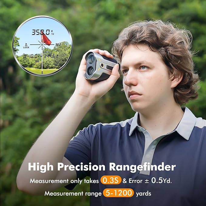 LAZYCAT Golf Rangefinder with Slope, 1200 Yards Laser Range Finder Golfing - Image 5