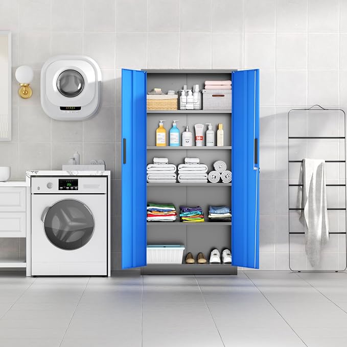 INTERGREAT Metal Storage Cabinet, Tall Metal Cabinet - Image 9