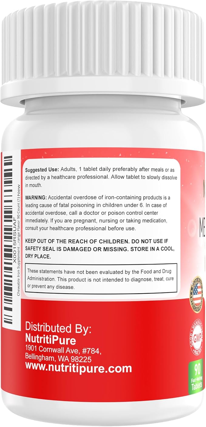 Chewable Iron Supplement for Women/Men | Carbonyl Iron 18 mg - Image 4