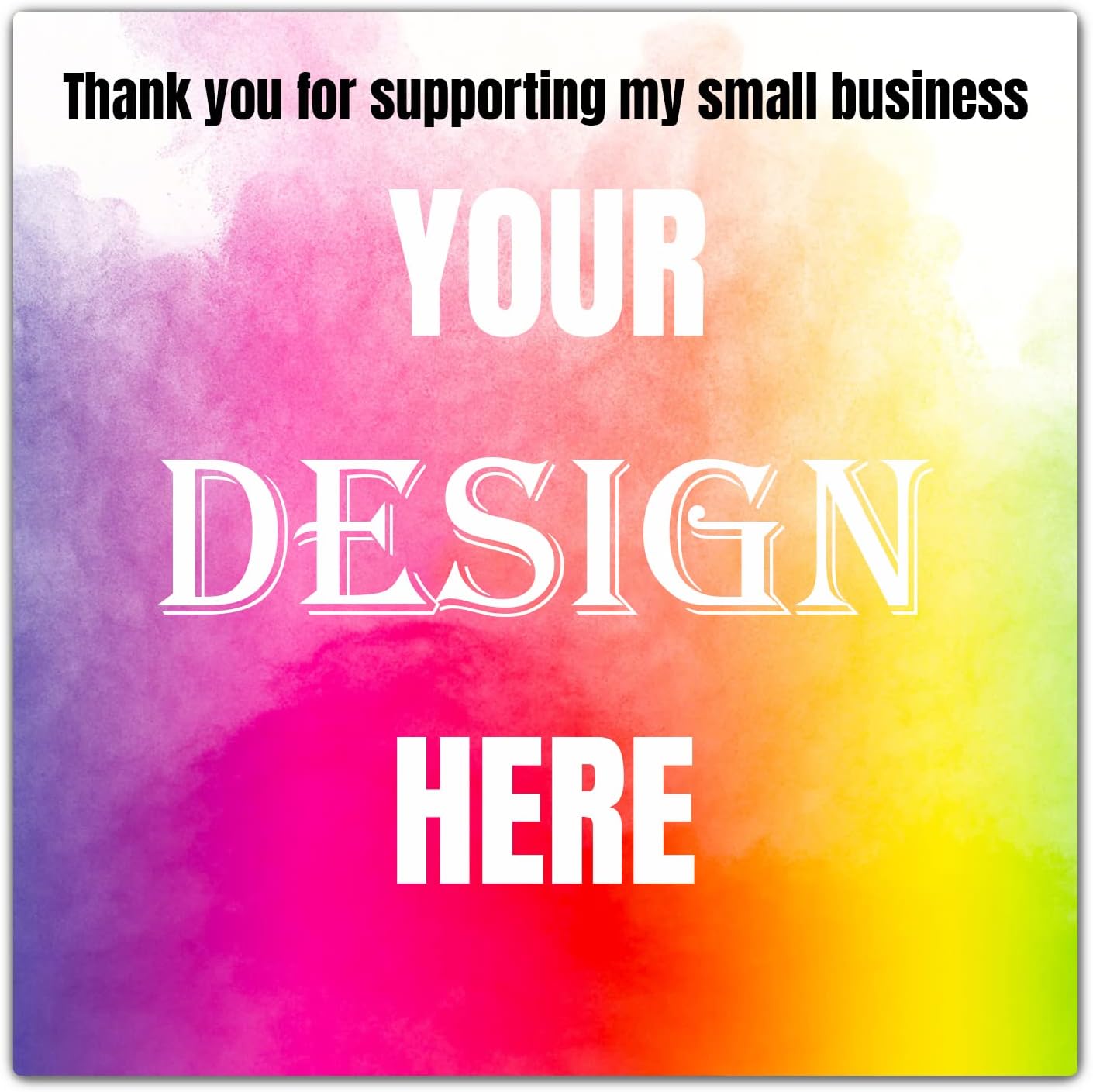 100-500 Custom Stickers Personalized Labels, Customized Stickers with Any Image Logo and Text. Custom Stickers for Business Logo Thank You Labels, etc. (Square,3.5 Inch)
