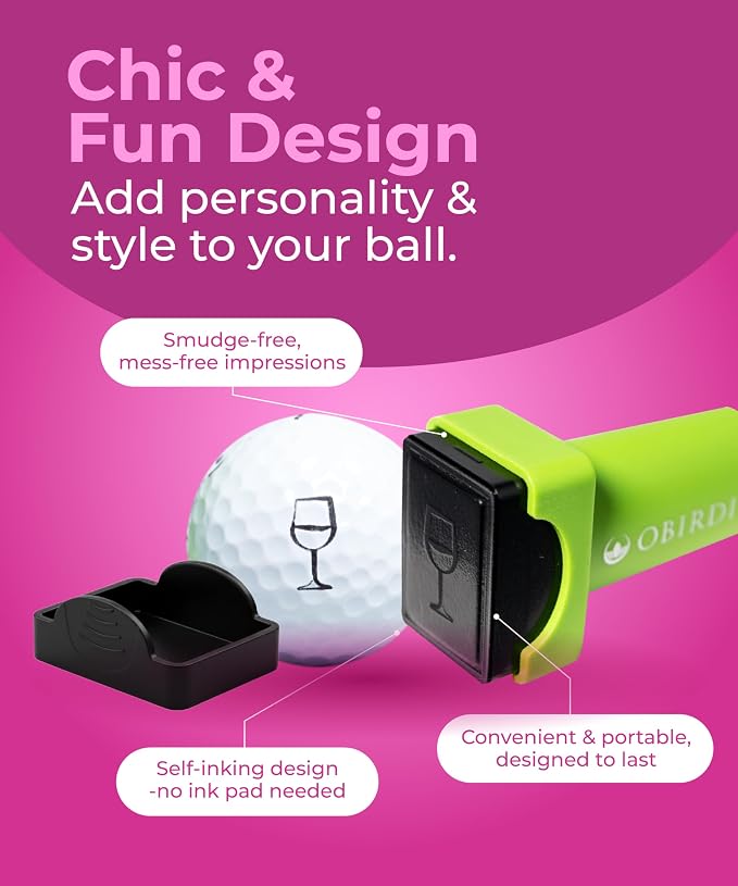 Self-Inking Golf Ball Stamp | Chic & Fun Golf Ball Stamper | Fast-Drying - Image 3