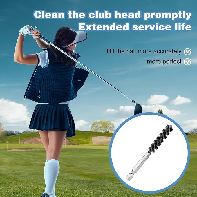 2 Pcs Golf Clubs Head Hosel Brush Golf Club Brush Wire Brush - Image 7
