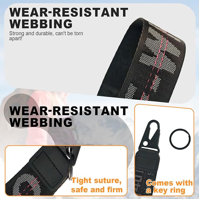 Fashionable Car Key Chain, Fabric Wrist Strap - Image 4