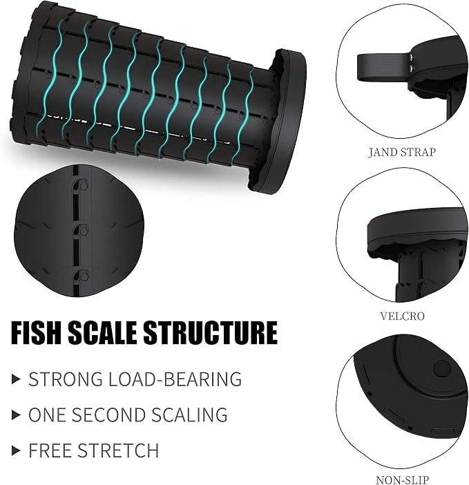 ALEVMOOM Upgraded Portable Collapsible Folding Stool Retractable Telescoping - Image 6