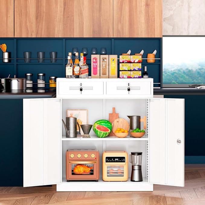 INTERGREAT Metal Garage Storage Cabinet, Small Steel Cabinet - Image 9