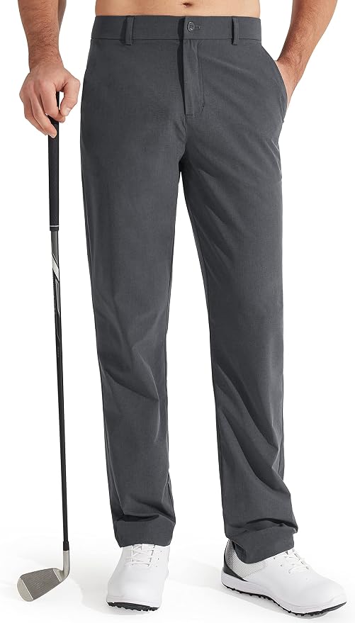 Libin Mens Golf Pants Stretch Work Dress Pants 30"/32"/34" Quick Dry by Libin