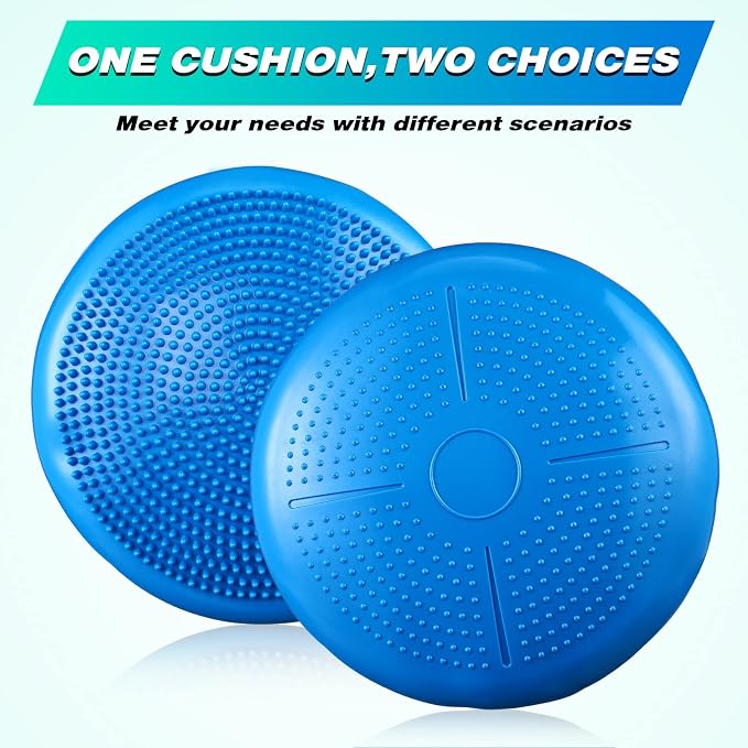 Leitee 10 Pcs Inflated Wobble Cushion Wiggle Seat Balance Disc - Image 4
