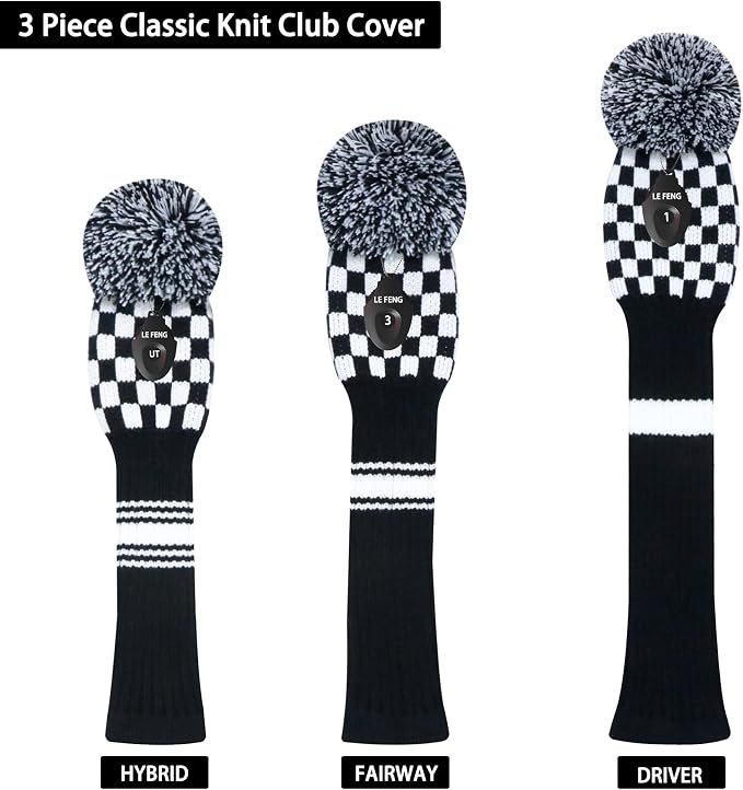 LeFeng 1Pcs Golf Club Cover, Knitted Golf Head Cover - Image 5