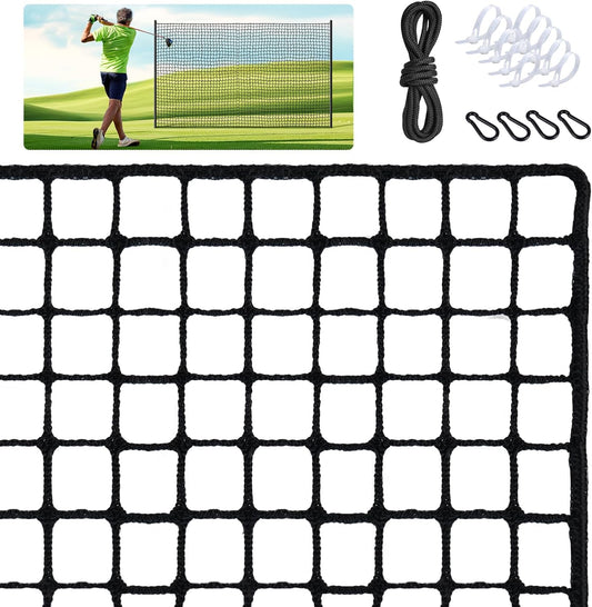 Golf Nets Practice，Sports Nets for Backyard Driving Real Golf Balls10ft to 60ft, Ball Stop Netting for Garage Swing Training, Indoor Outdoor Nylon Heavy Duty Soccer, Basketball, Pickleball Accessories