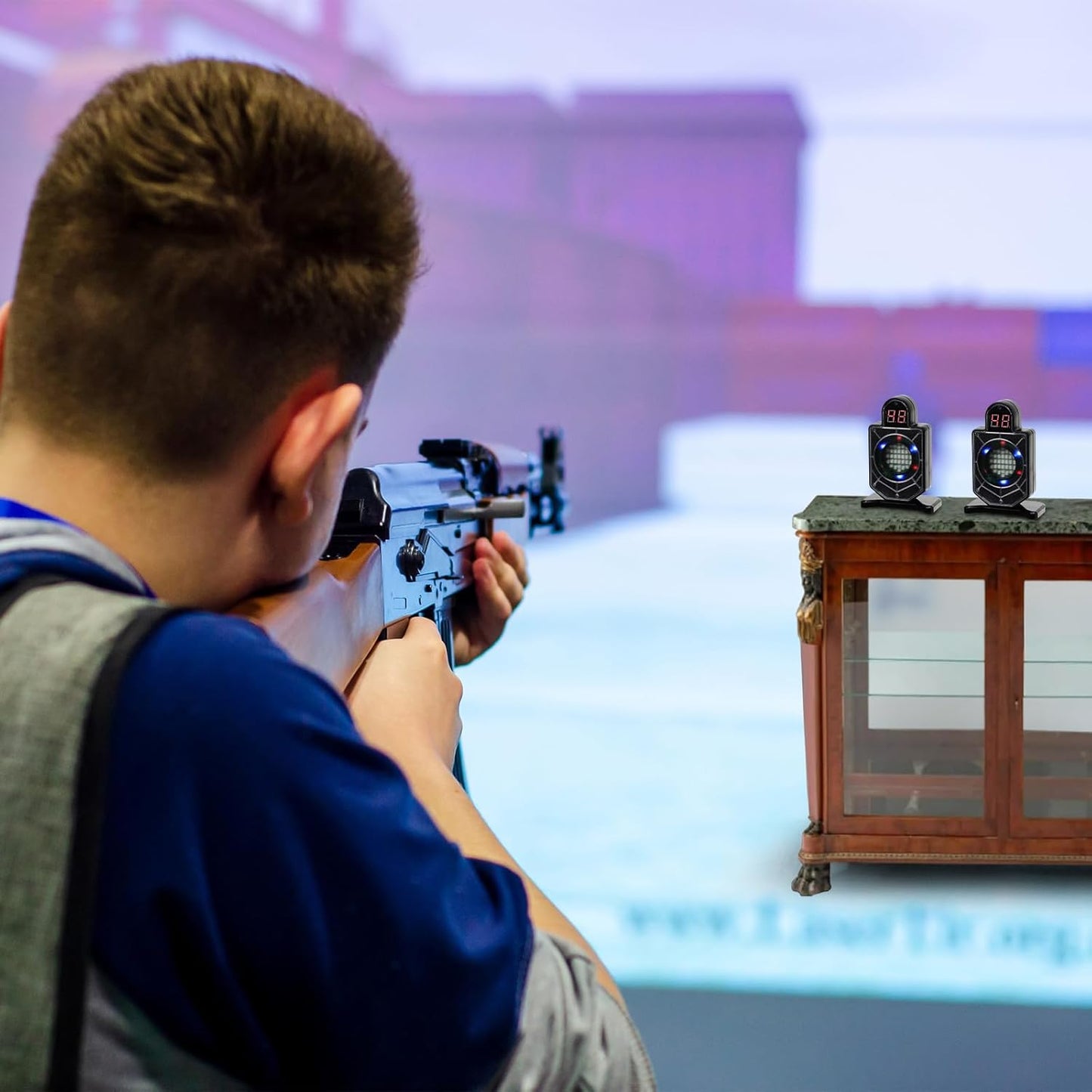 2 Pcs Dry Fire Laser Training System Portable Trainer and Counting Laser Targets for Dry Fire Shooting Practice