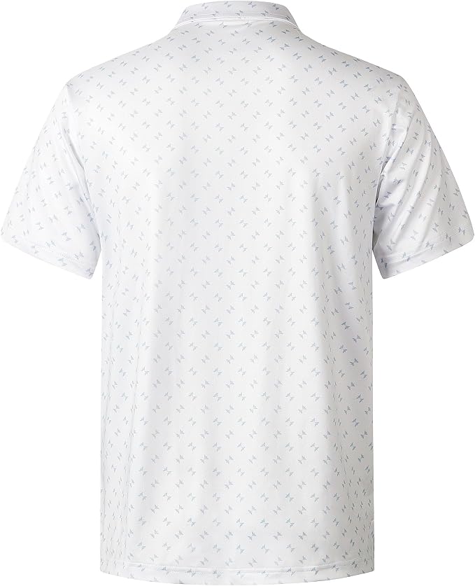 zeetoo Men's Polo Shirts Hawaiian Golf Polos Shirts Short Sleeve Performance - Image 2