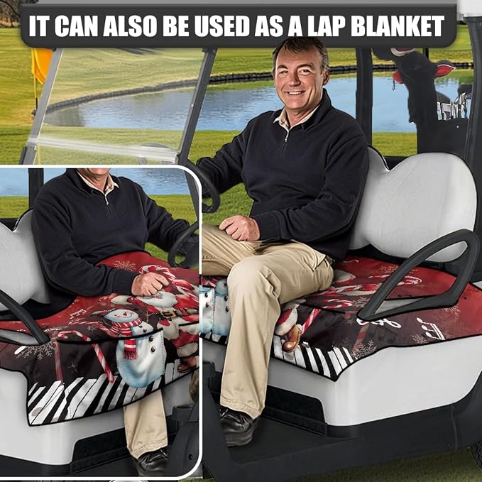 Golf Cart Seat Covers Universal Golf Cart Seat Cover Blanket Cushion Cover - Image 2