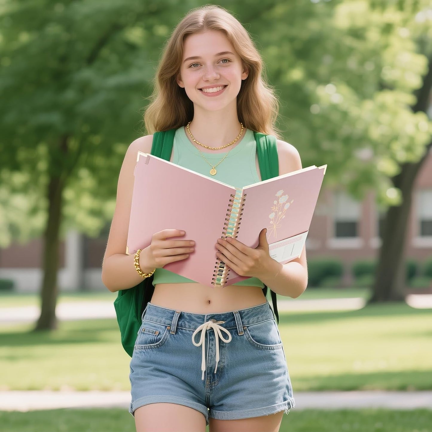 Hardcover Spiral Notebooks 8.5" X 11" Note Taking 5 Subject Notebook College Ruled with Dividers 240 Pages 100GSM Aesthetic Spiral Notebook for Work School Cute Journals for Women Writing