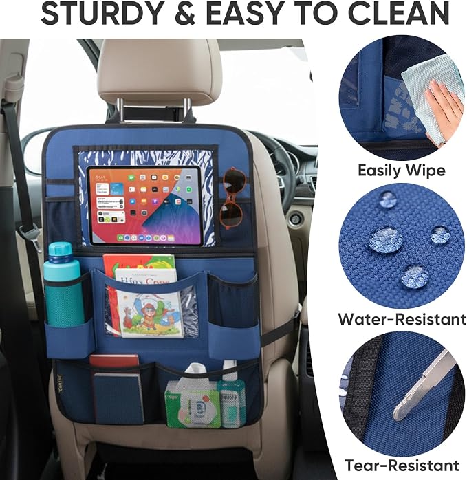 BALEINE Backseat Car Organizer, Back Seat Car Organizers and Storage, Kick Mats - Image 4