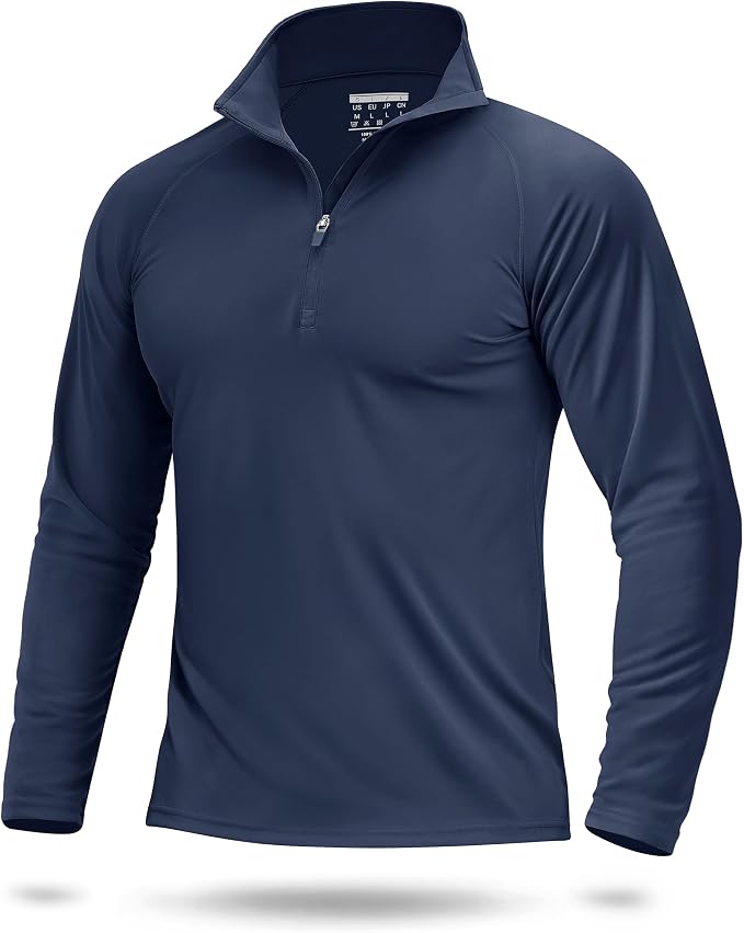 Boladeci Men's UPF 50+ Sun Shirts 1/4 Zip Long Sleeve SPF UV Protection by Boladeci