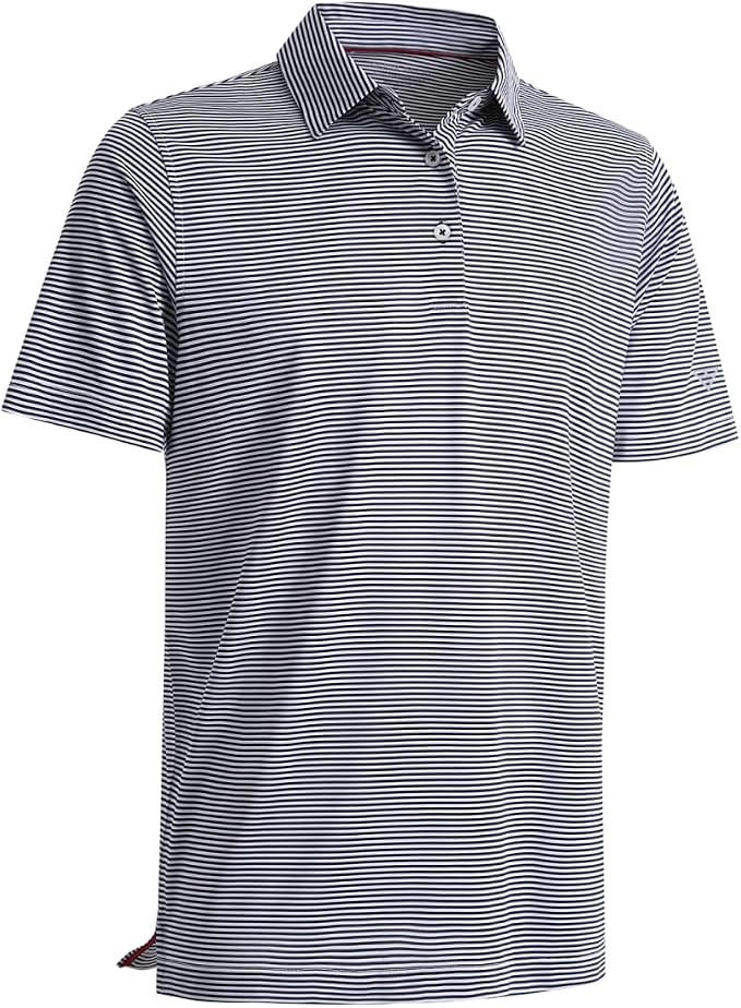 Golf Shirts for Men Dry Fit Short Sleeve Print Performance Moisture Wicking by MAELREG