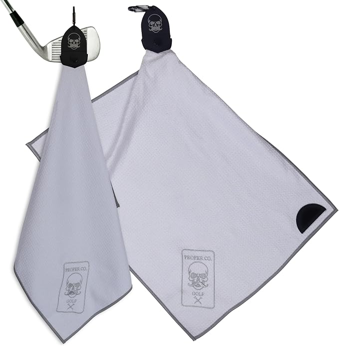 Magnetic Golf Towel Microfiber Golf Towel | Ultra Absorbant Waffle Pattern | by ProperCompany