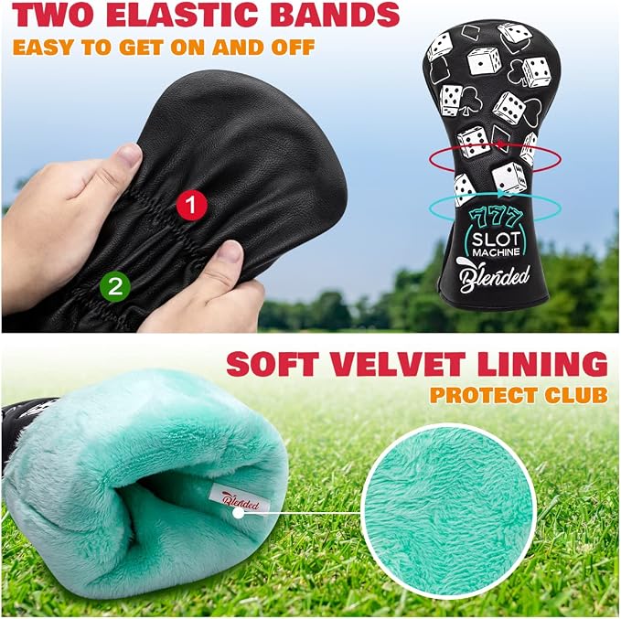 Golf Club Covers Lucky 777 Blade Putter Headcover Golf Driver Covers Fairway - Image 4