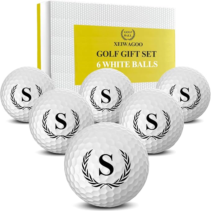 Golf Gifts for Men, Unique Initial on Personalized Golf Balls by Xeiwagoo